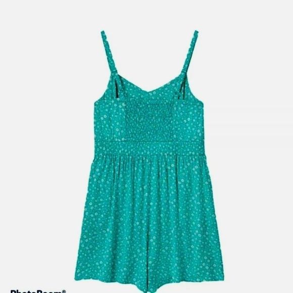 torrid Pants - Torrid green floral sz 0 sleeveless Romper